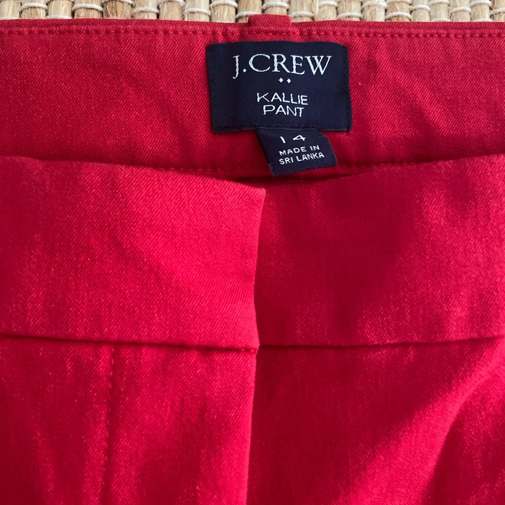 J. Crew Kallie Pants in Bright Red